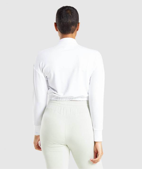 Damske Pulovre Gymshark Pippa Training Biele | BK1925607